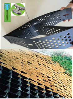 Peak-Nest Type Plastic Civil Grating and Its Production Process